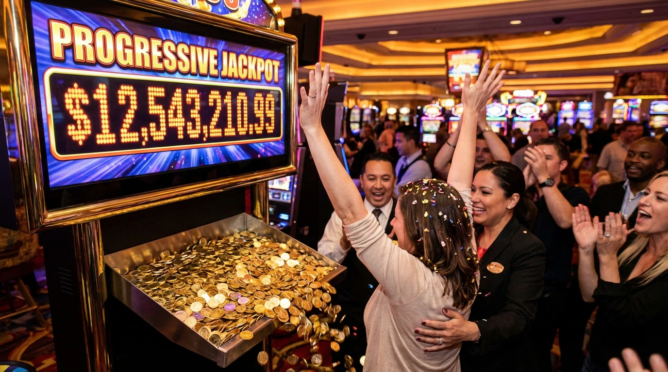 Jackpot progresivo en una máquina tragamonedas
